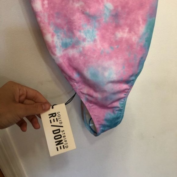 NWT Solid & Striped Re/Done Tie Dye One Piece Swim - Picture 8 of 8